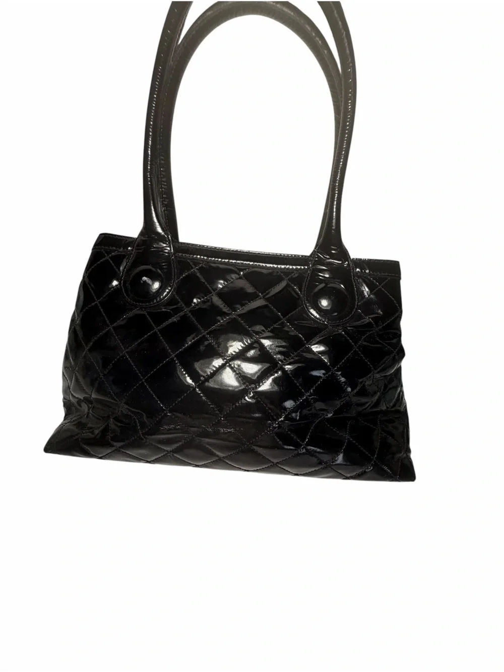 Kate Spade Black Quilted Patent Leather Tote